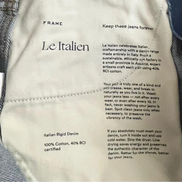 FRAME Le Italian True Straight Jean in Vintage Blue - Picture 12 of 13